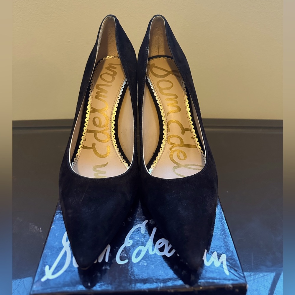 Sam Edelman Margie Black Suede Pump size 7.5